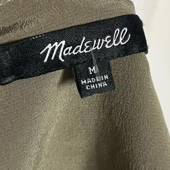 Madewell • Sage Green Eyelet Drawstring Waist Blouse - Picture 4 of 4